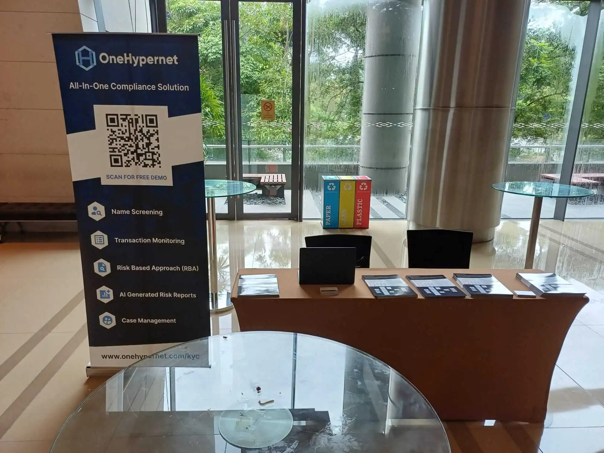 OneKYC event booth